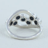 925 Sterling Silver Ring with Garnet Gemstones
