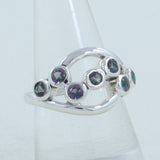 925 Sterling Silver Ring with Garnet Gemstones