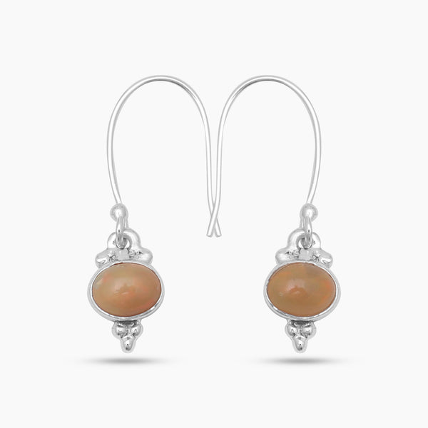 Ethiopian Opal Silver Earrings