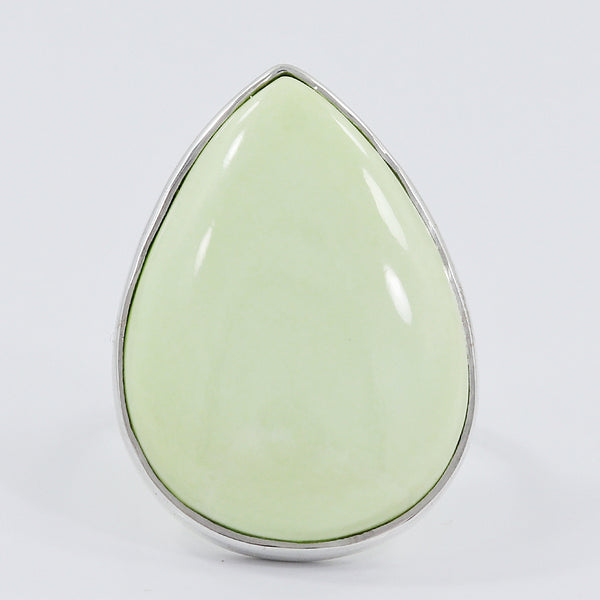 Lemon Chrysoprase Silver Rings