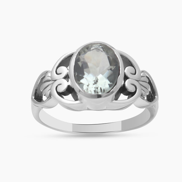 Crystal Silver Ring