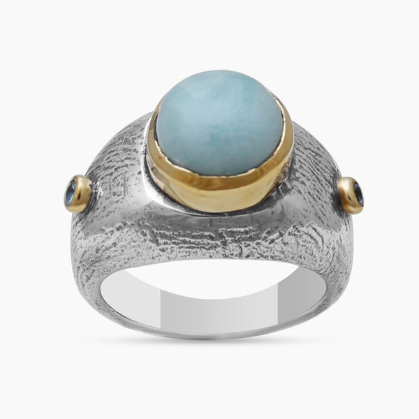925 Sterling Silver Larimar Rings