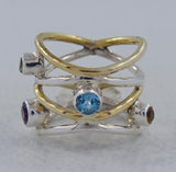 925 Silver Multi Stone Ring