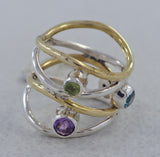 925 Silver Multi Stone Ring