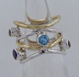 925 Silver Multi Stone Ring