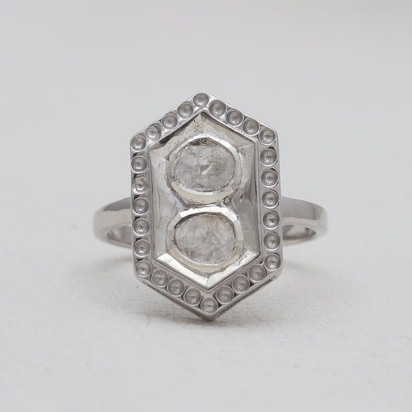 925 Sterling Silver Uncut Diamond Rings