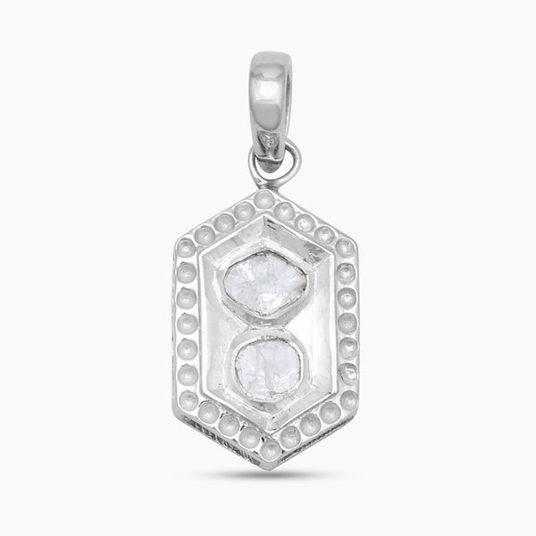925 Sterling Silver Uncut Diamond Pendants