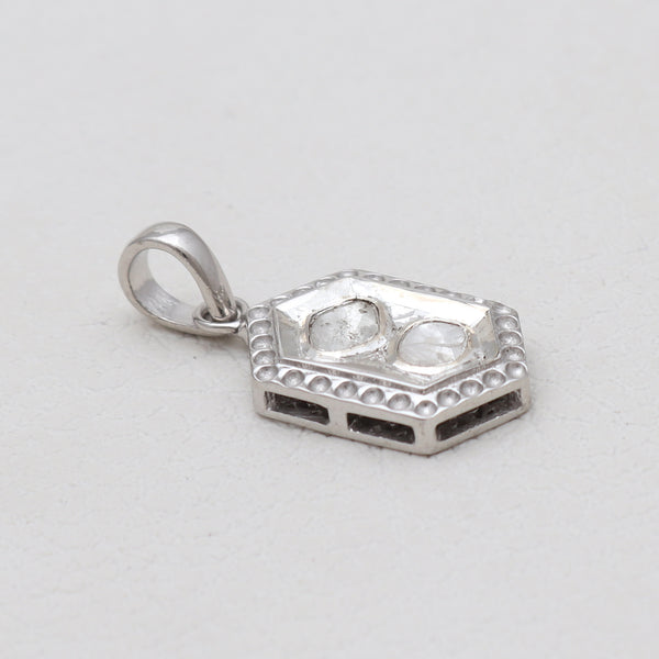 925 Sterling Silver Uncut Diamond Pendants
