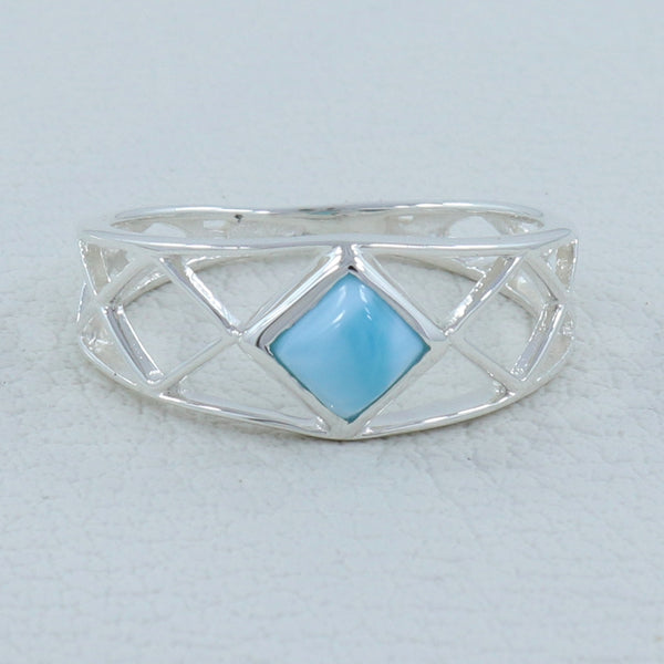 Larimar Silver Ring