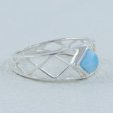 Larimar Silver Ring
