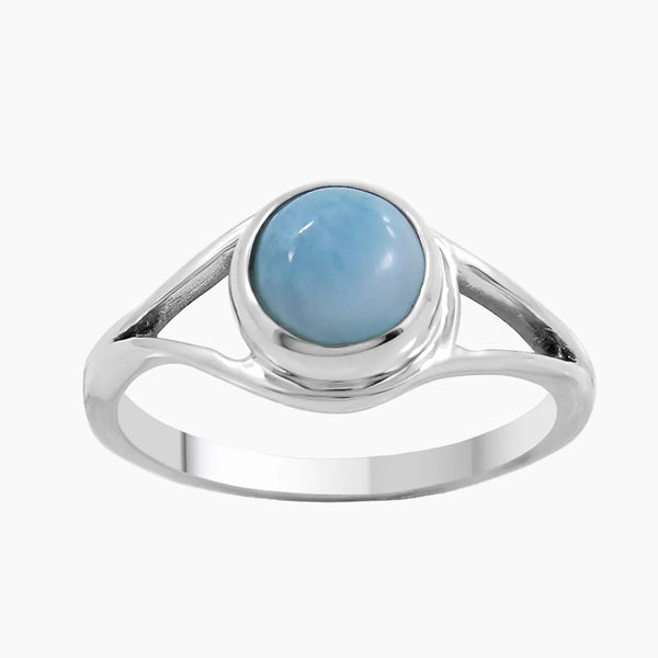 Natural Rainbow Moonstone Silver Rings