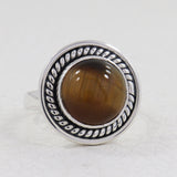 925 Silver Tiger Eye Ring