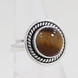 925 Silver Tiger Eye Ring