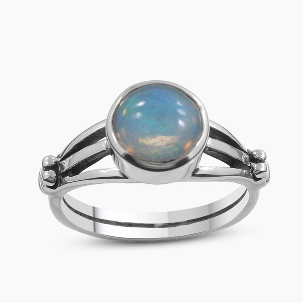 925 Sterling Silver Ethiopian Opal Rings