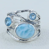 Larimar Silver Ring