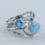 Larimar Silver Ring