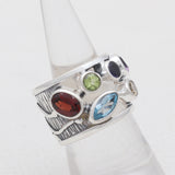 925 Sterling Silver Blue Topaz Rings