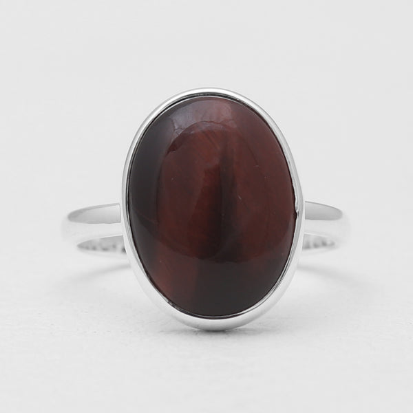 925 Sterling Silver Tiger Eye Rings