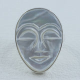 Mother Of Pearl Silver Rings