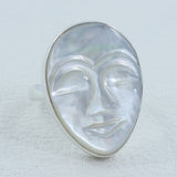 Mother Of Pearl Silver Rings