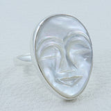 Mother Of Pearl Silver Rings