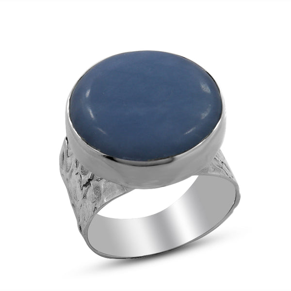 925 Sterling Silver Blue Opal Ring