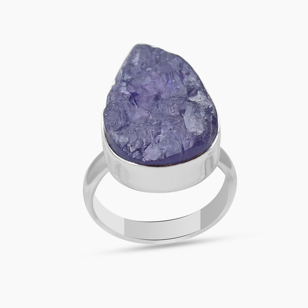 Raw Tanzanite Silver Rings