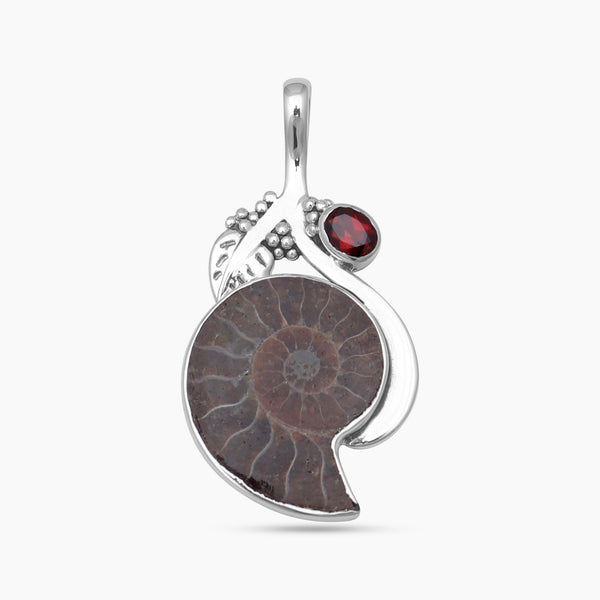 Fossil Ammonite Silver Pendants