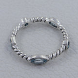 925 Sterling Silver Blue Topaz Ring