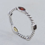 925 Sterling Silver Blue Topaz Ring
