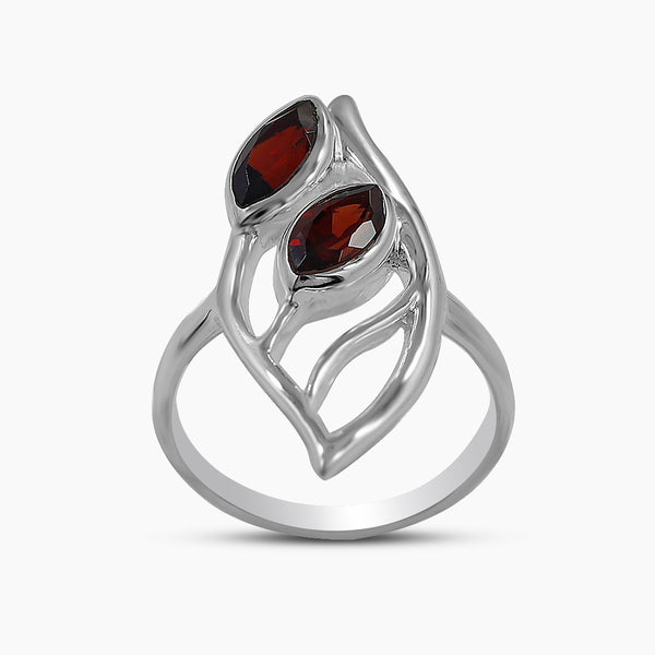Garnet Gemstone Sterling Silver Rings