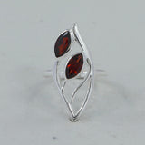 Garnet Gemstone Sterling Silver Ring
