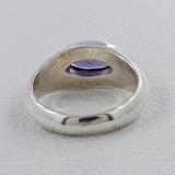 Amethyst Marquise cut Silver Ring