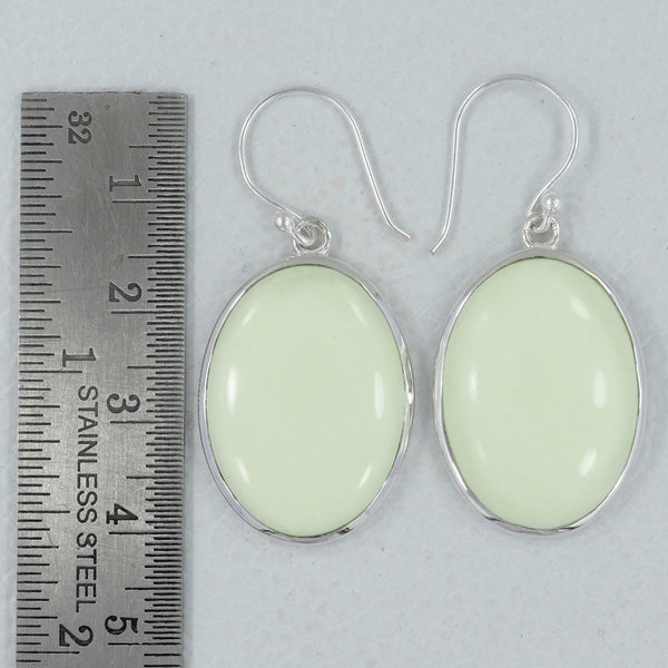 Lemon Chrysoprase Silver Earring