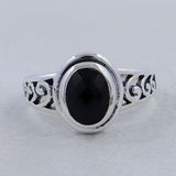 Black Onyx Silver Rings