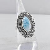 925 Sterling Silver Larimar Ring