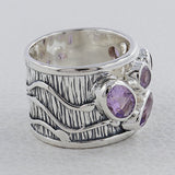 925 Sterling Silver Blue Topaz Rings