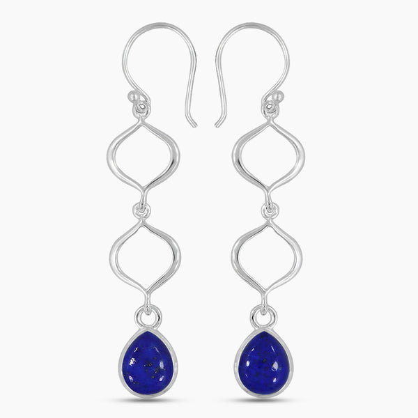 Lapis Lazuli Silver Earrings