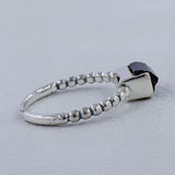 Raw Tourmaline Silver Rings