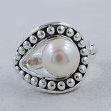 925 Sterling Silver Pearl Ring
