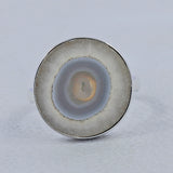 Solar Ice Quartz Silver Rings