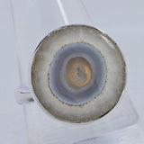 Solar Ice Quartz Silver Rings