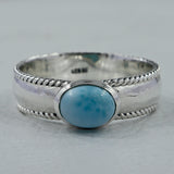 925 Sterling Silver Larimar Rings