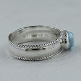 925 Sterling Silver Larimar Rings