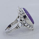 925 Sterling Silver Charoite Rings