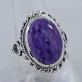 925 Sterling Silver Charoite Rings