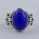 Natural Lapis Lazuli Silver Rings