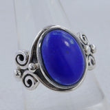 Natural Lapis Lazuli Silver Rings