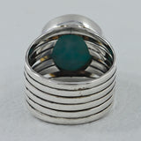 Natural Blue Larimar Silver Rings