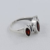 Garnet Silver Rings